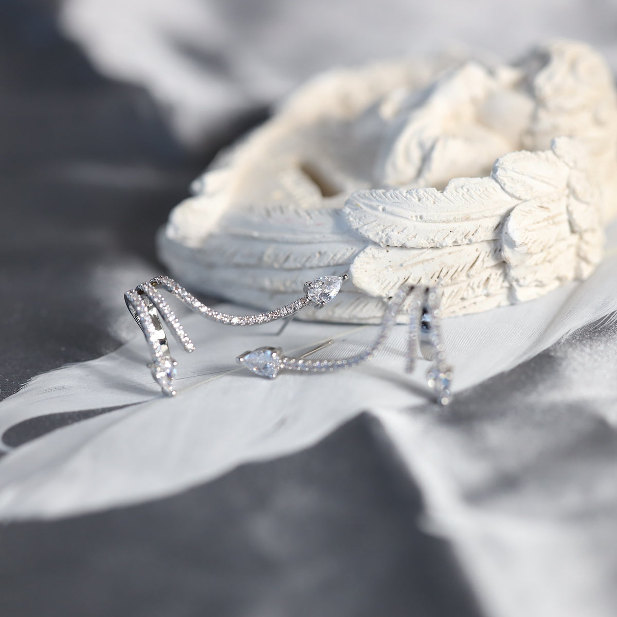 Silver Snake Ear Cuffs