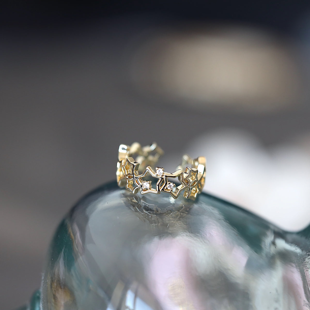 Wide Star Band Ring