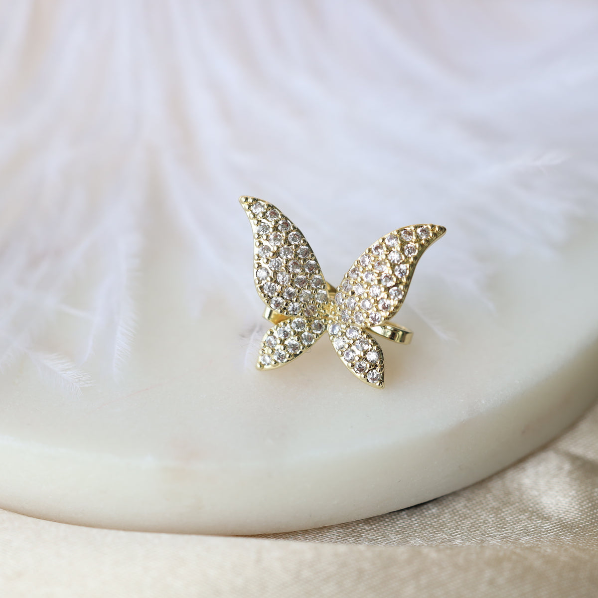 Rose Gold Butterfly Ear Clip