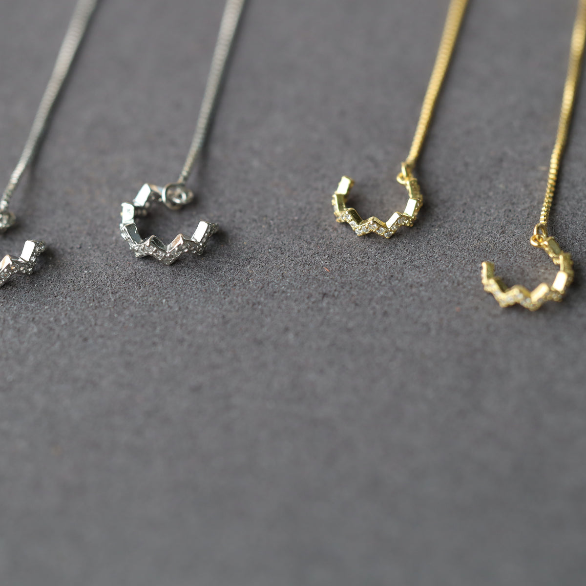 Wave Cuff Threader Earrings