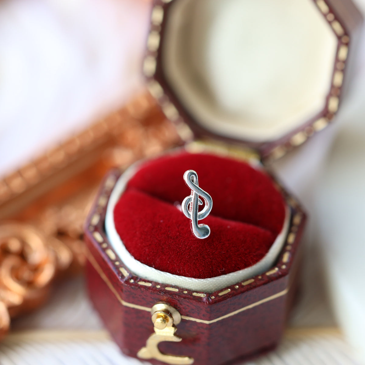 Double Music Note Ear Studs