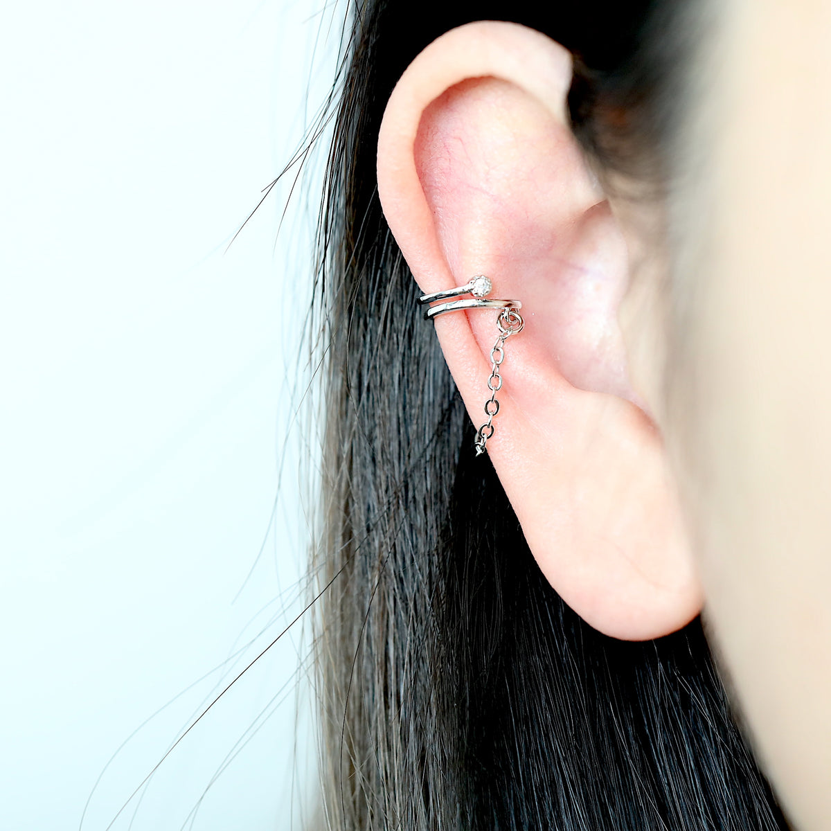 Minimal Chain Ear Cuff