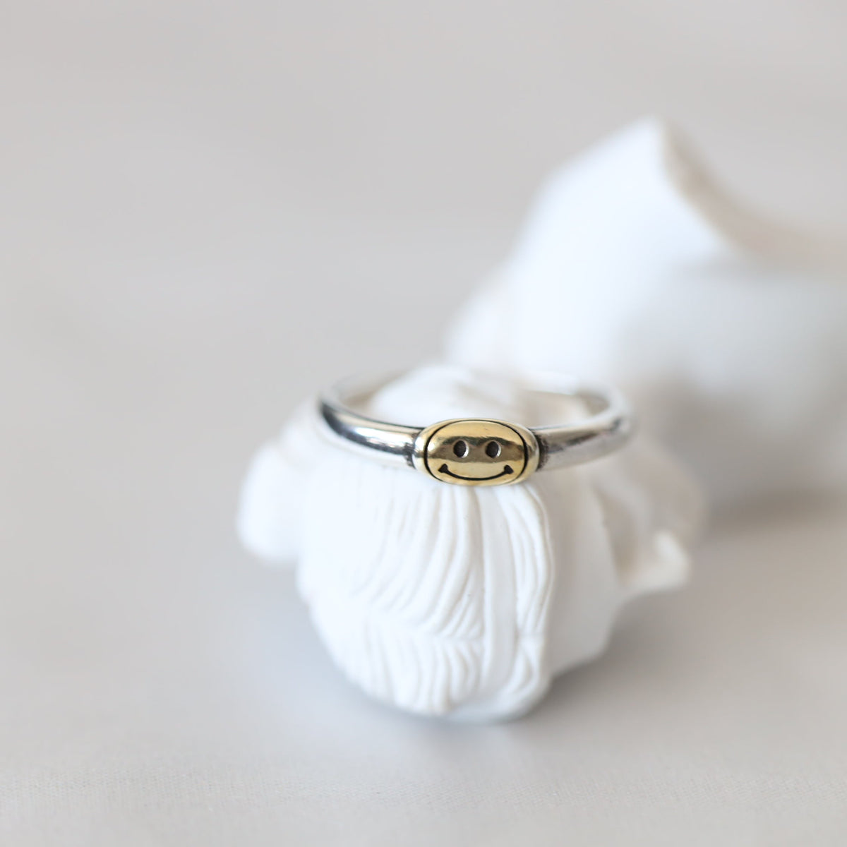 Silver Thin Band Moonstone Ring