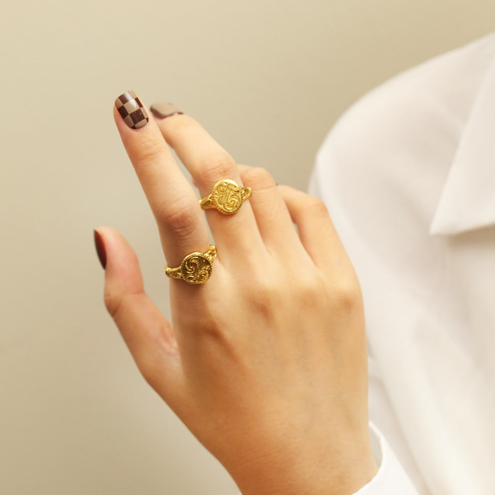 Flower Signet Ring