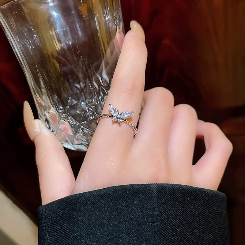 Butterfly Thin Band Ring