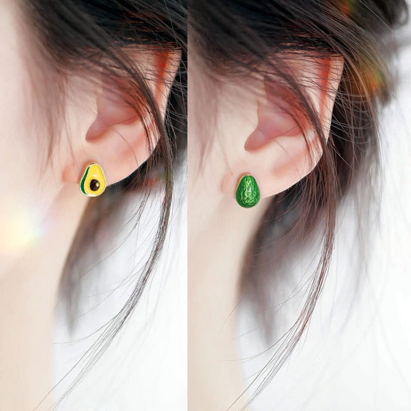 Green Avocado Studs Earrings