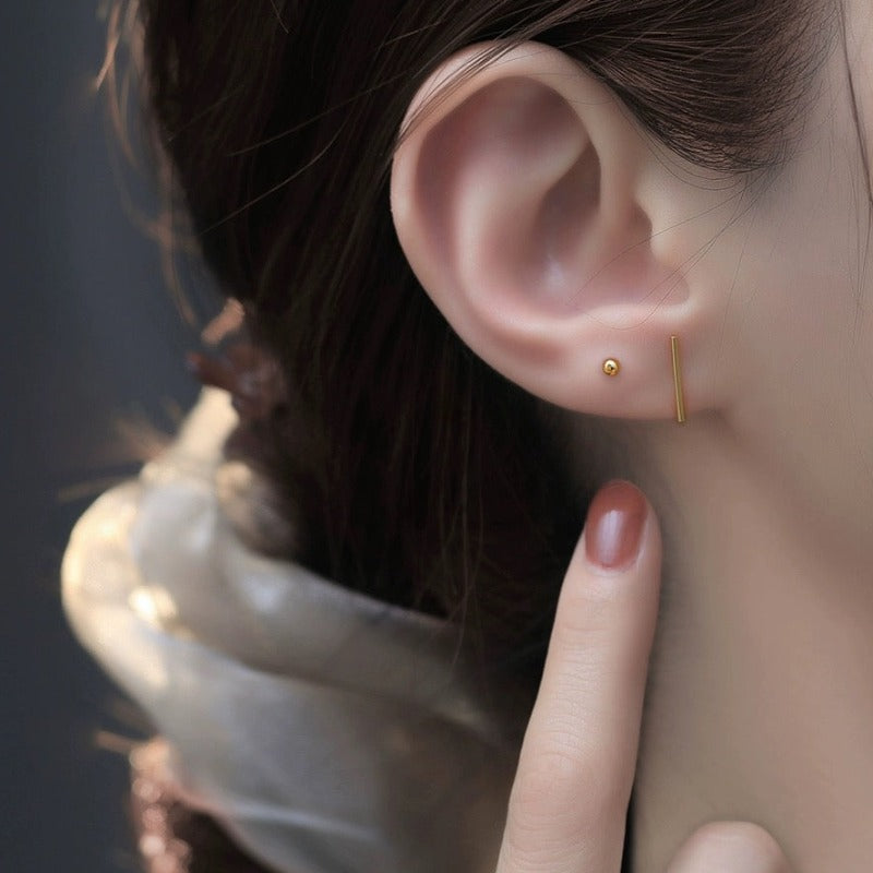 Set of 5 Minimalist Ear Studs Set