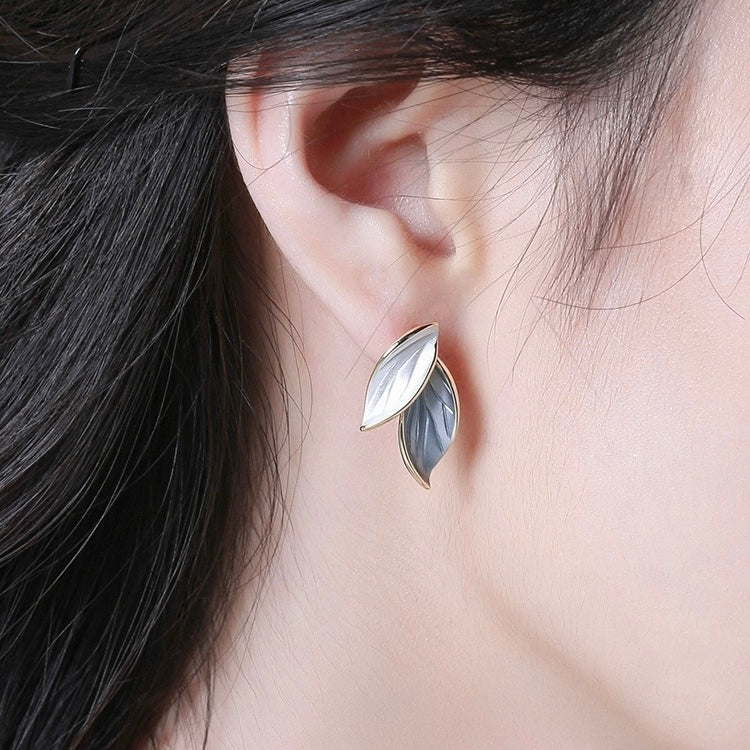Double Leaves Ear Studs