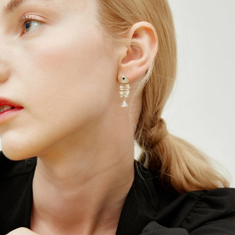 Fish Bone Earrings