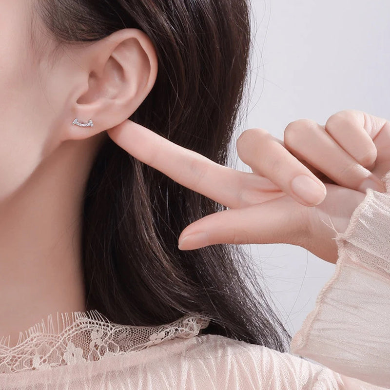 Smile Curve Ear Studs