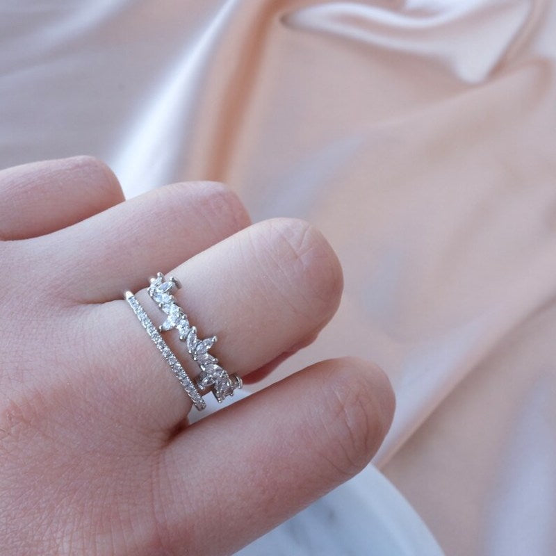 Rose Gold CZ Band Ring