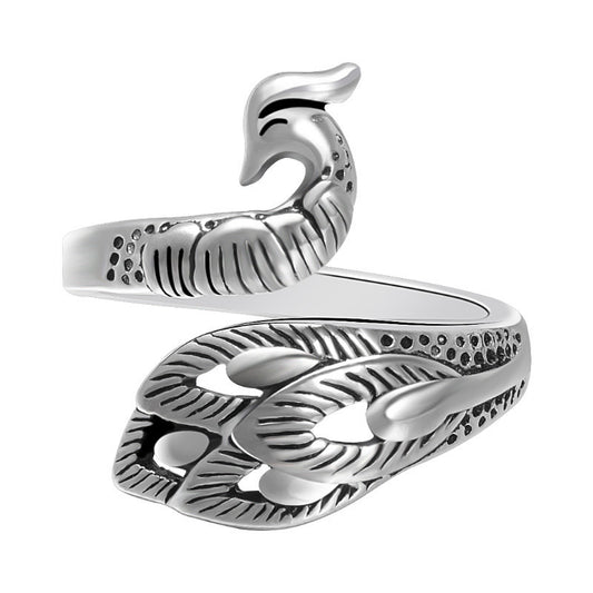 Peacock Silver Ring