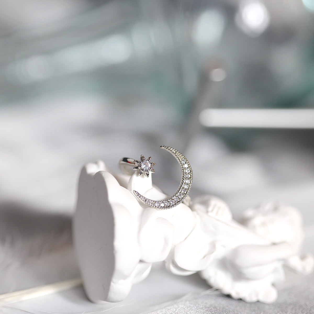 Moon and Star Ring