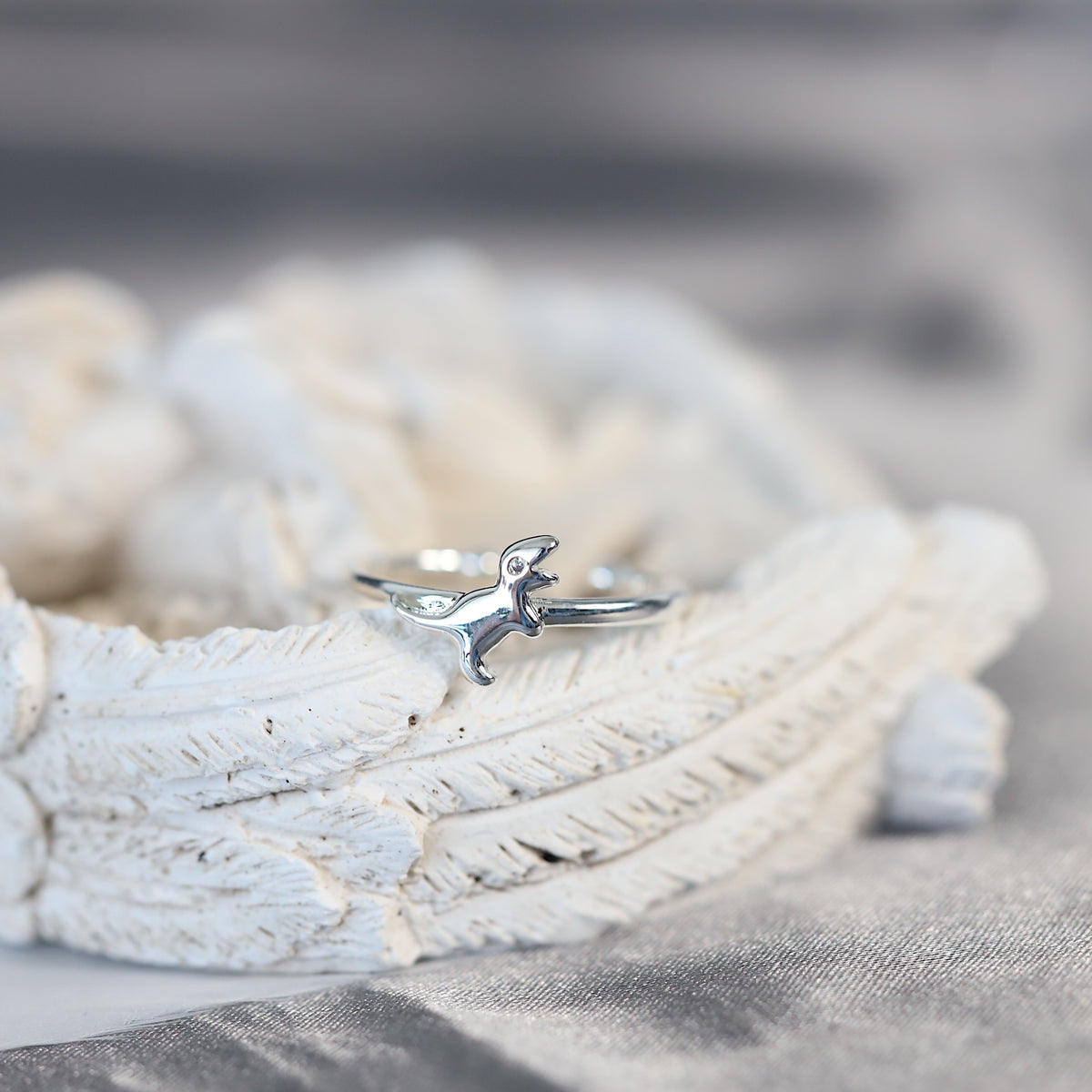 Silver T-Rex Ring