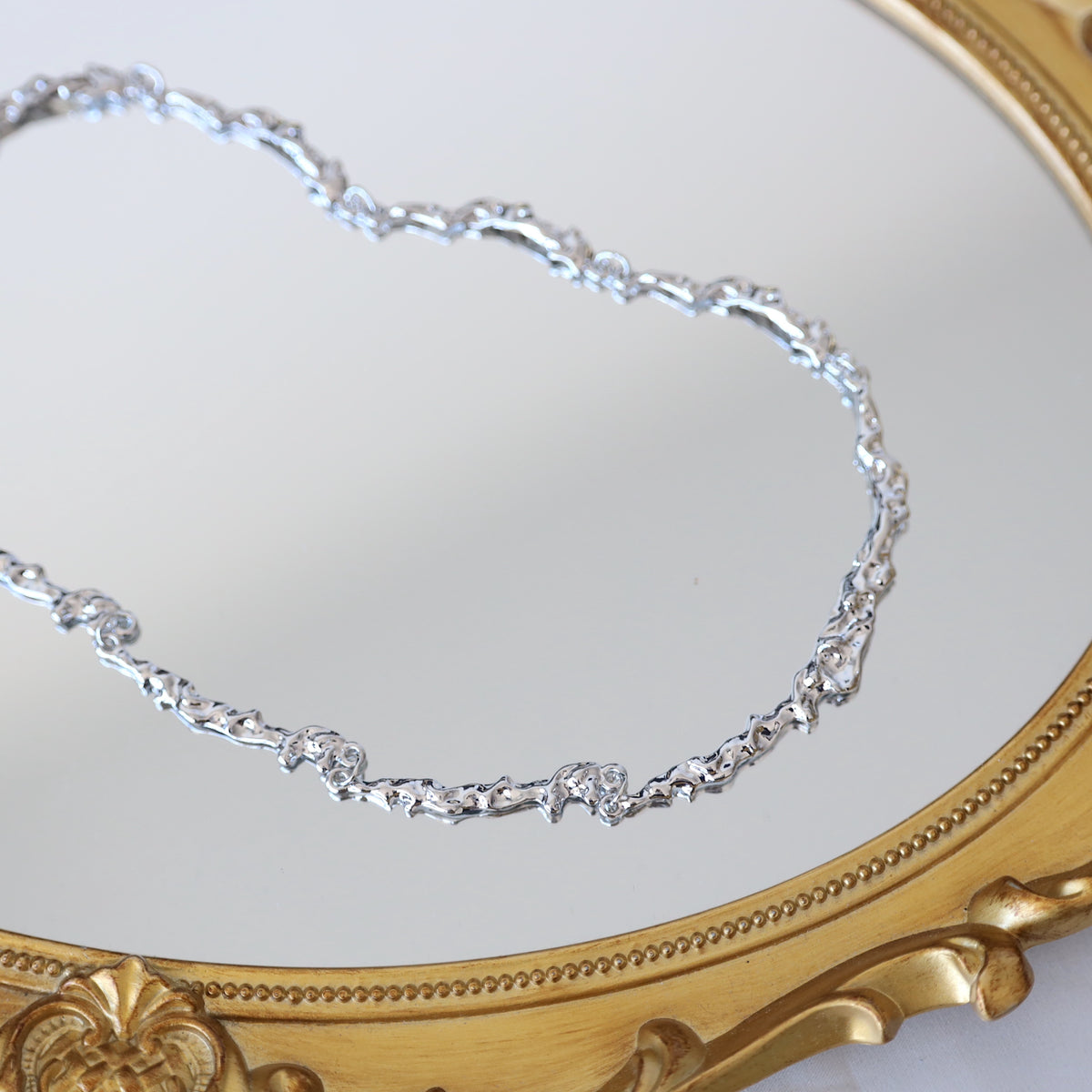Solver Metallic Lava Necklace