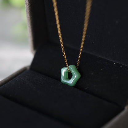 Green Jade Flower Necklace