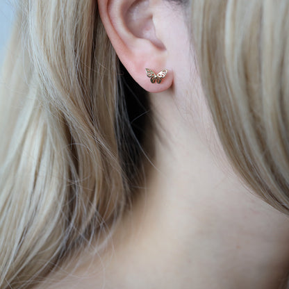 Tiny Butterfly Ear Studs