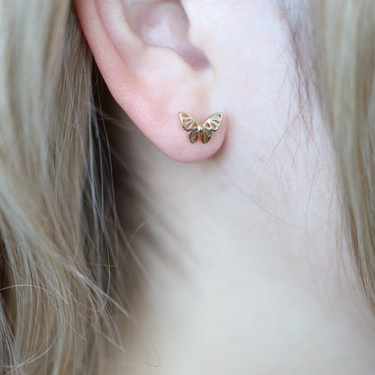 Tiny Butterfly Ear Studs
