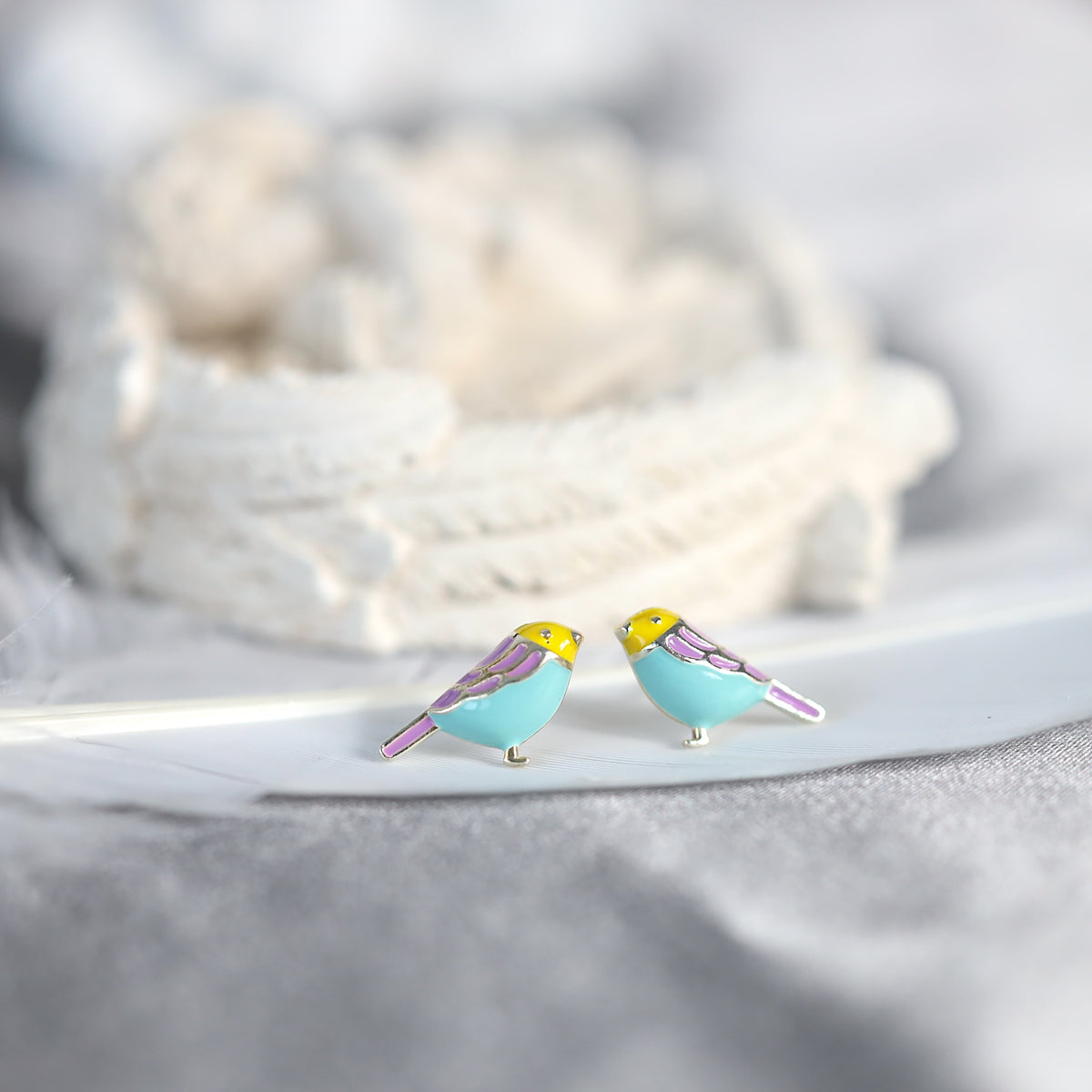Small Bird Studs Earrings