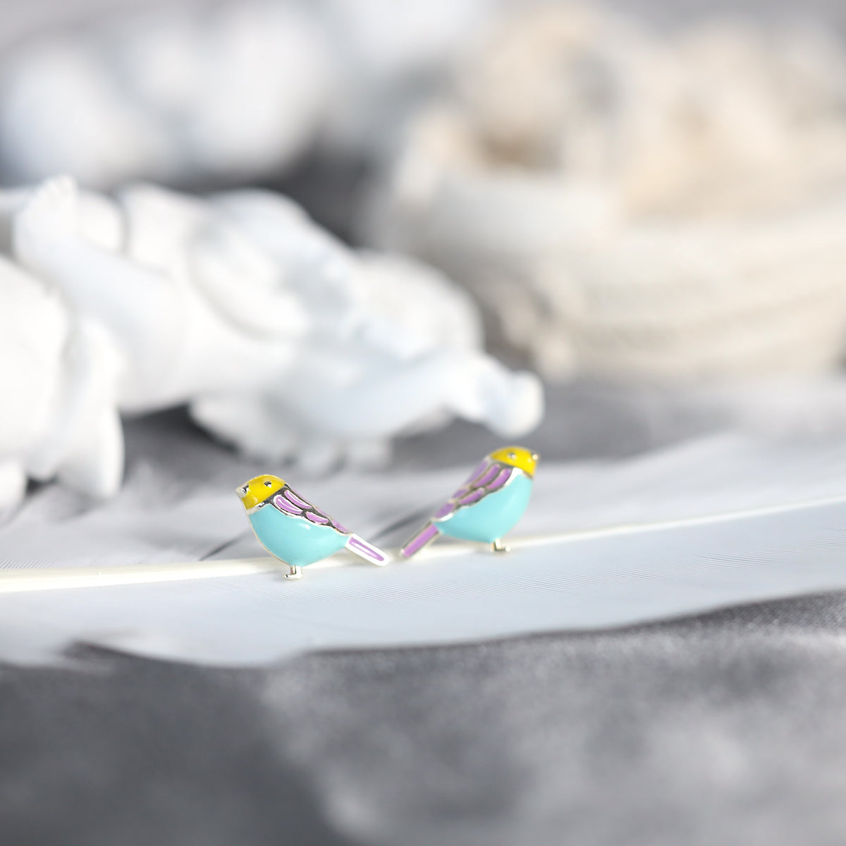 Small Bird Studs Earrings