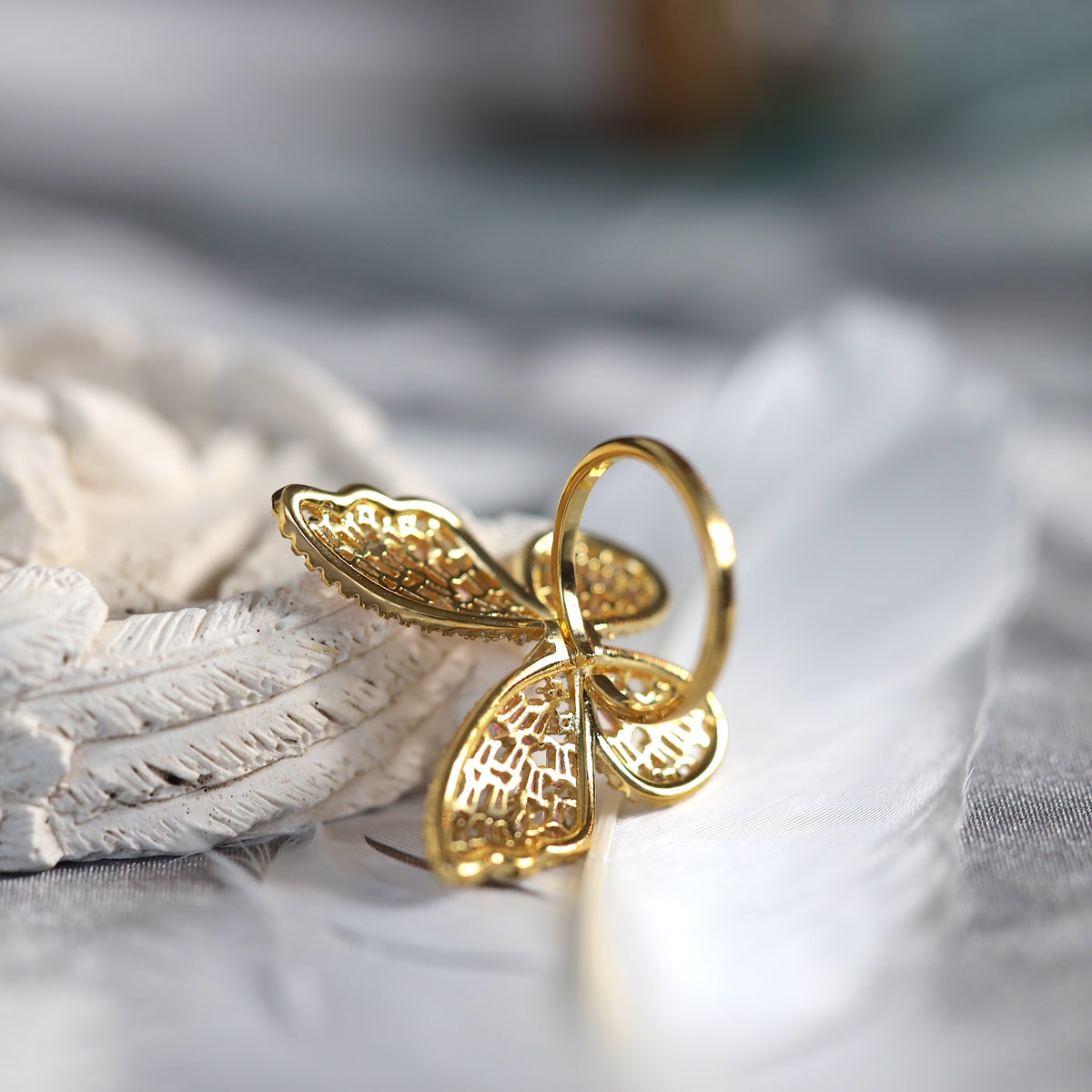 Oversized Butterfly Ring
