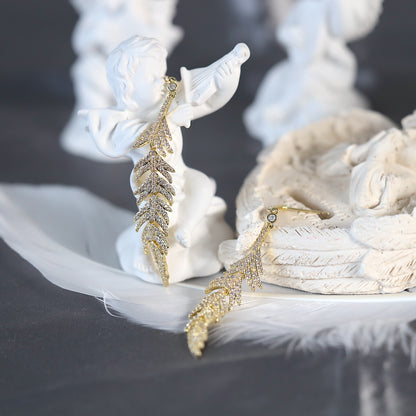 Gold Leaves Dangle Earrings