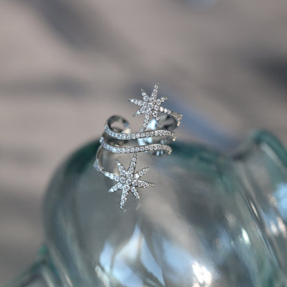Silver Star Multi-Layer Ring