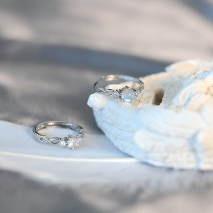 Moonstone Lace Band Ring