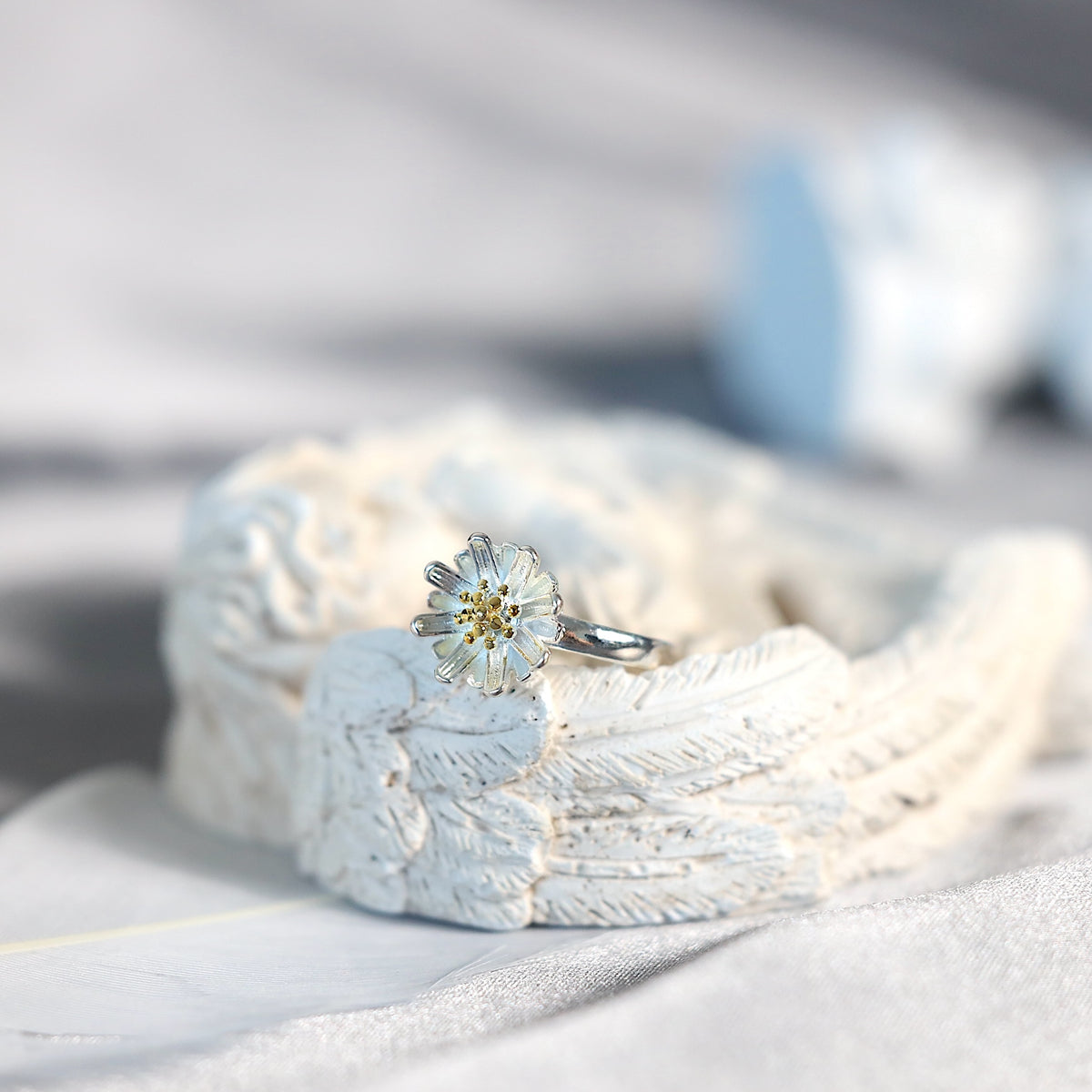 Silver Daisy Ring
