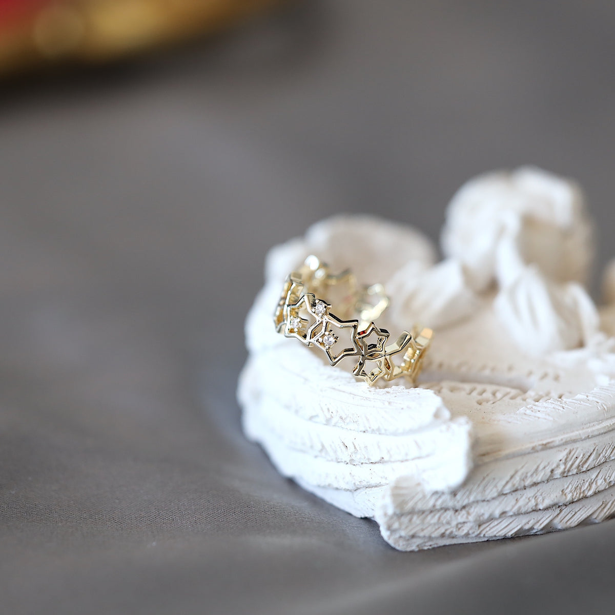 Wide Star Band Ring