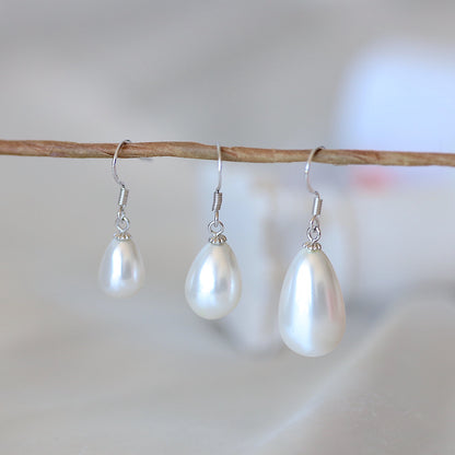 Waterdrop Pearl Hook Earrings