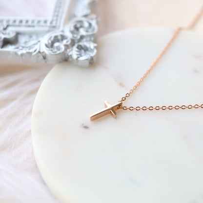 Tiny Cross Necklace