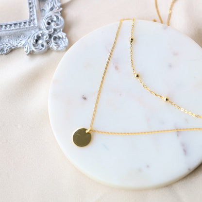 Gold Disc Necklace