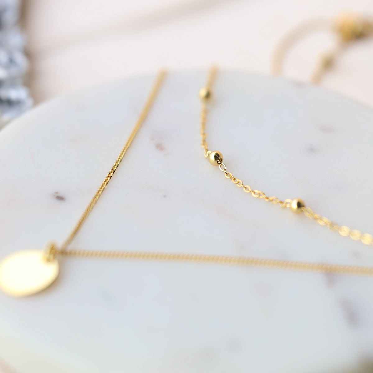 Gold Disc Necklace