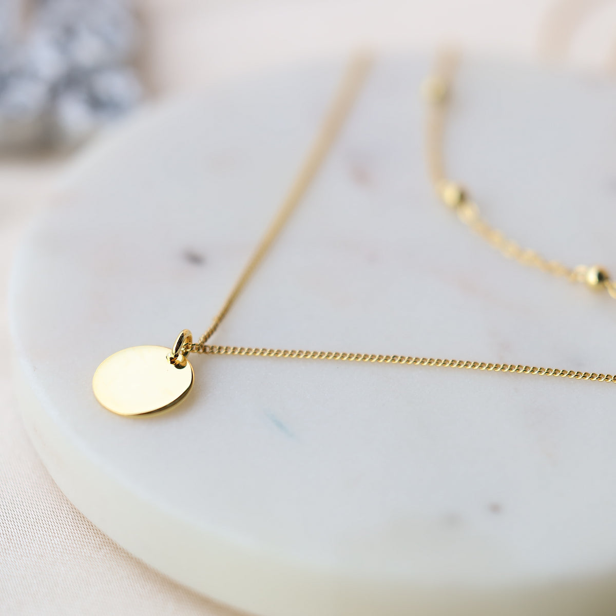 Gold Disc Necklace