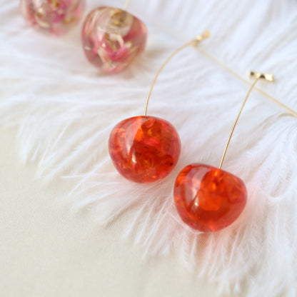Dry Flower Cherry Earrings