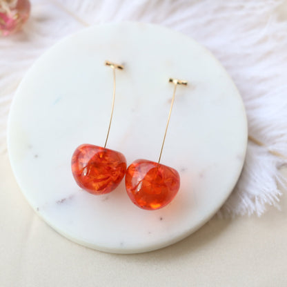 Dry Flower Cherry Earrings