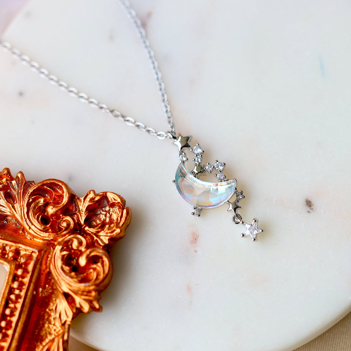 Moonstone Shoot The Moon Necklace