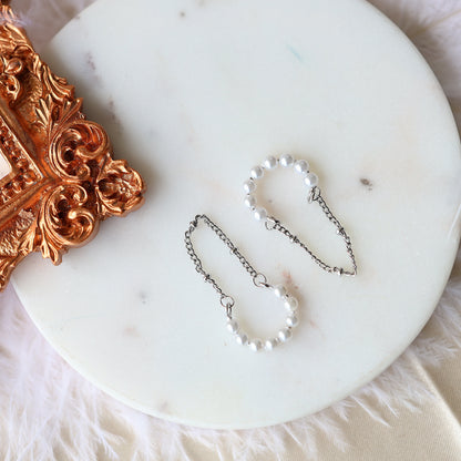 Pearl Chain Ear Cuffs