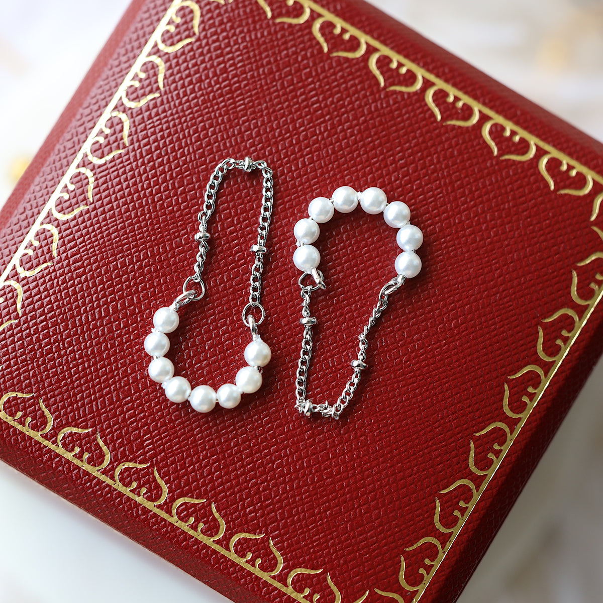 Pearl Chain Ear Cuffs