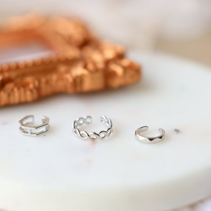 Set of 3 Geometric Ear Cuffs