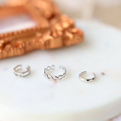 Set of 3 Geometric Ear Cuffs