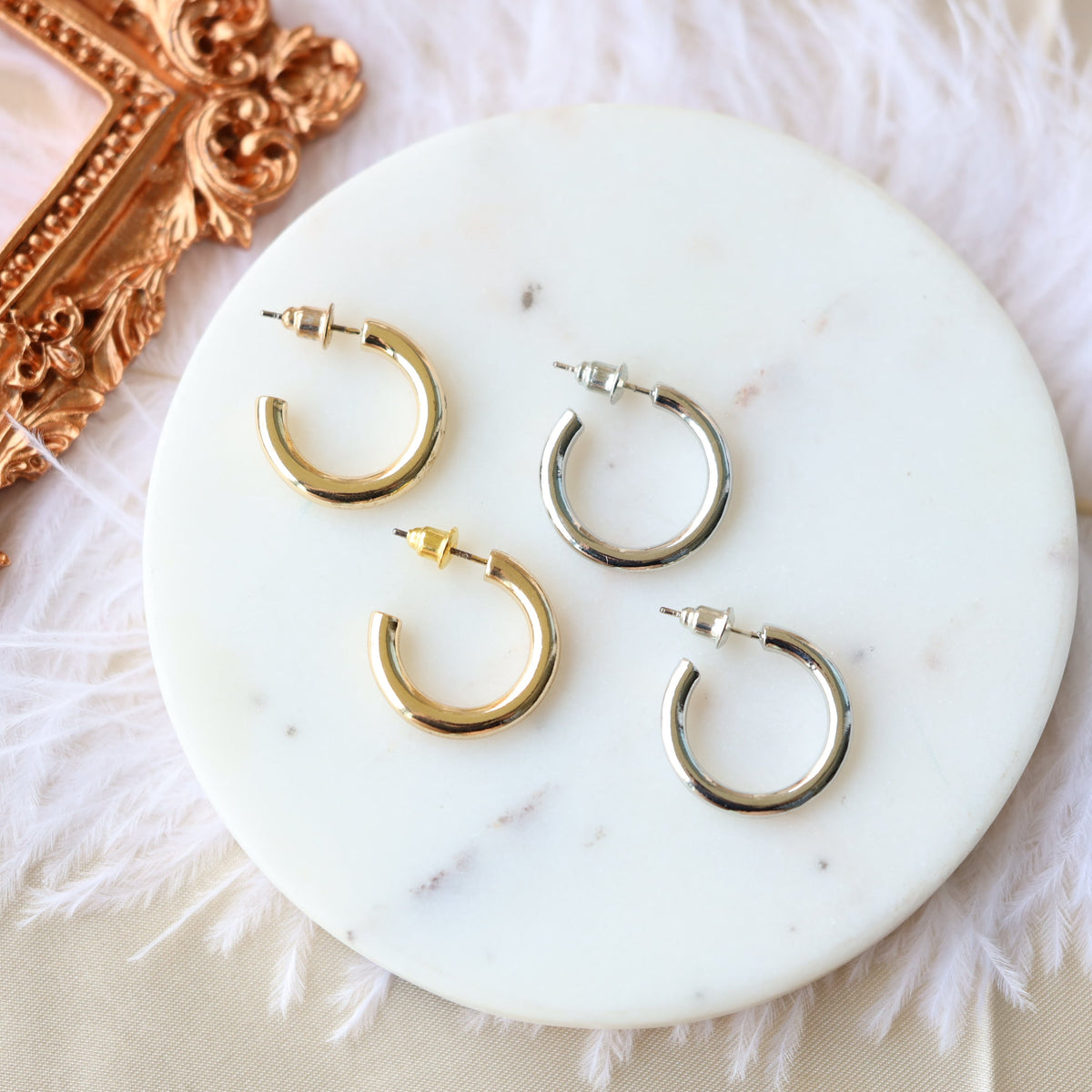Silver Classic Hoop Earrings