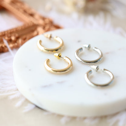 Silver Classic Hoop Earrings