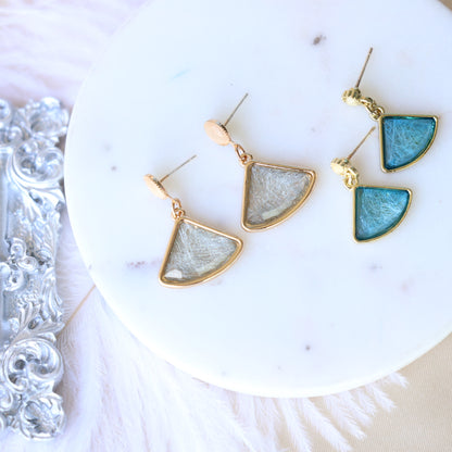 Triangle Crystal Drop Earrings