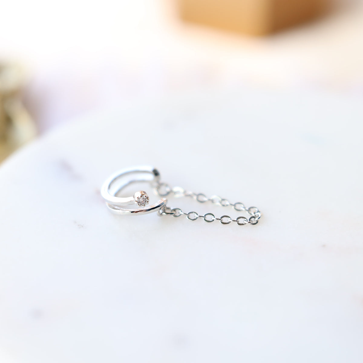 Minimal Chain Ear Cuff