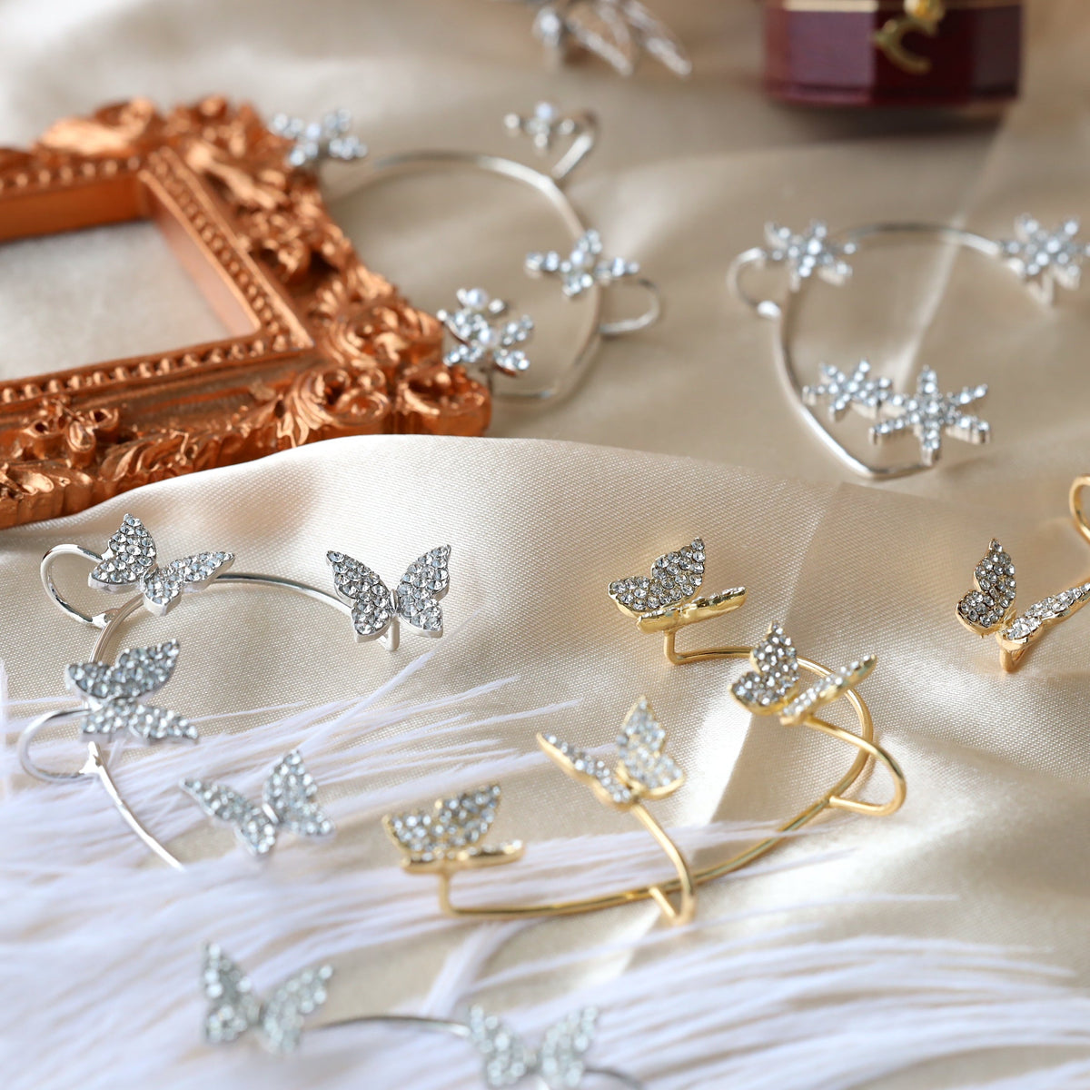 Silver Butterfly Ear Wraps Jackets
