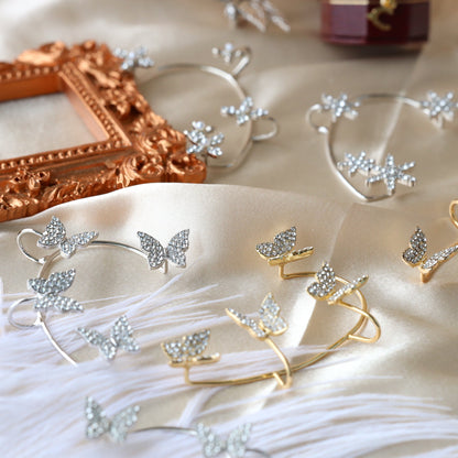 Silver Butterfly Ear Wraps Jackets