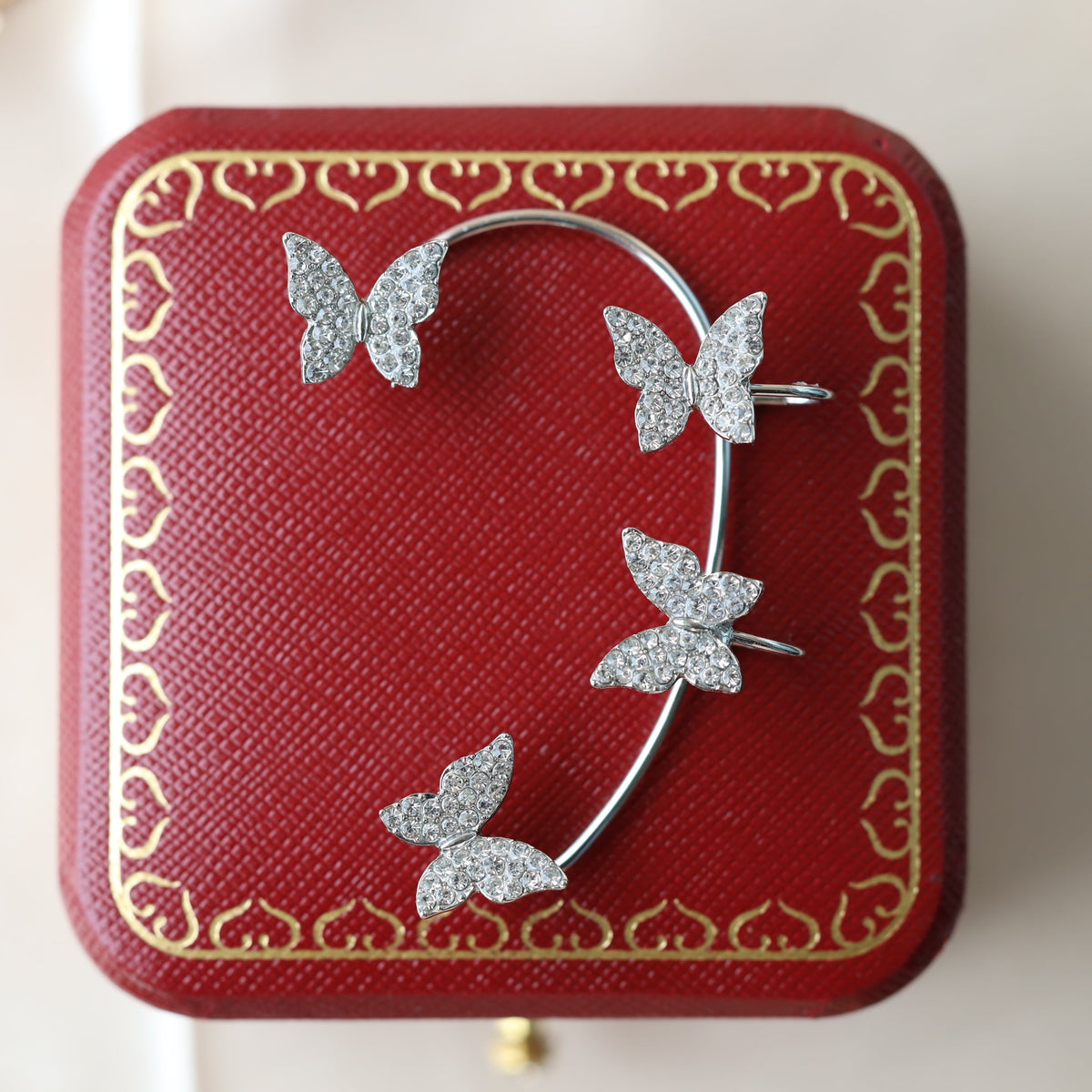 Silver Butterfly Ear Wraps Jackets