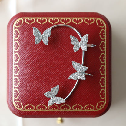 Silver Butterfly Ear Wraps Jackets